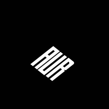 Siyah arkaplanda AUR harfi logo tasarımı. 