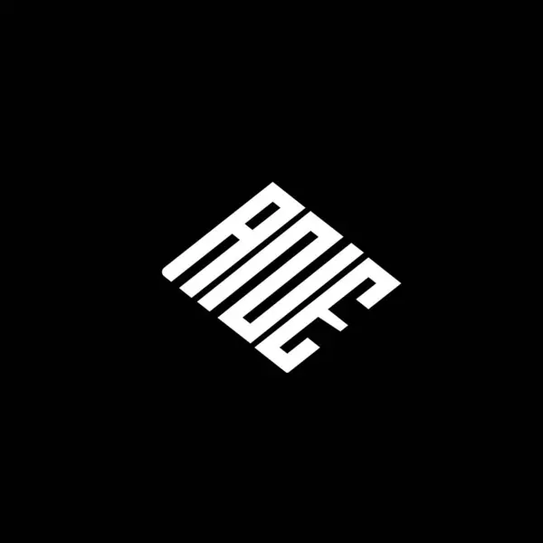 Siyah arkaplanda ANE harfi logo tasarımı. 