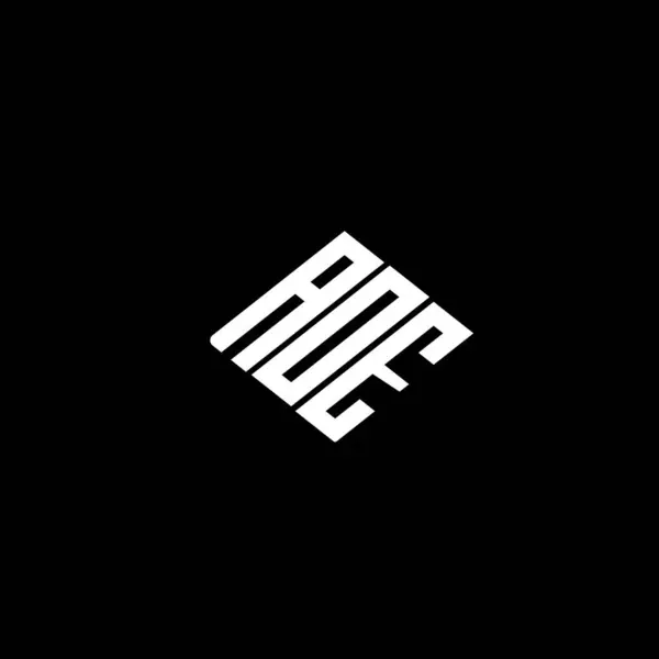 Siyah arkaplanda AOE harf logosu tasarımı. 