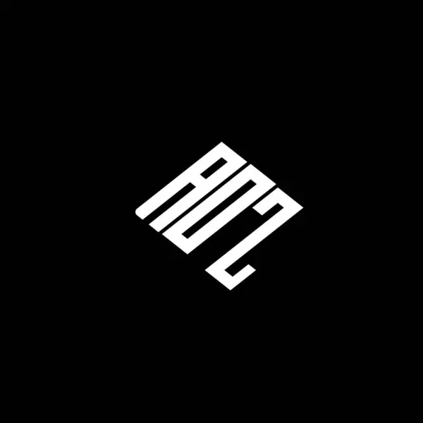 Siyah arkaplanda AOZ harf logosu tasarımı. 