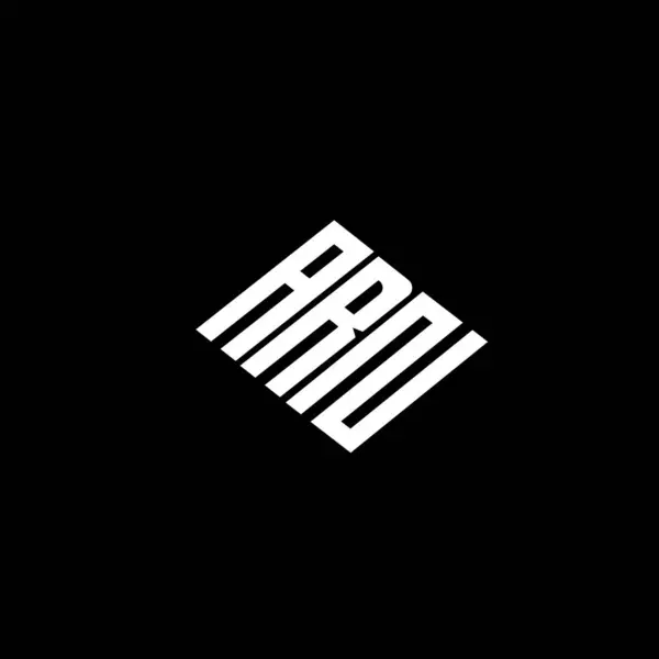 Siyah arkaplan üzerinde ARN harfi logo tasarımı. 