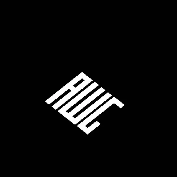 Siyah arkaplanda AWG harfi logo tasarımı. 