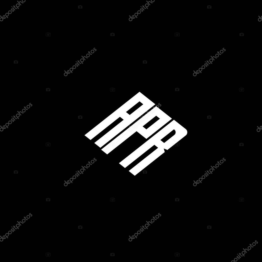 APR letter logo design on black background.