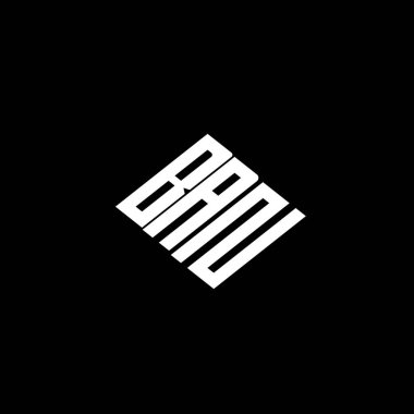 Siyah arkaplanda BAN harf logosu tasarımı. 