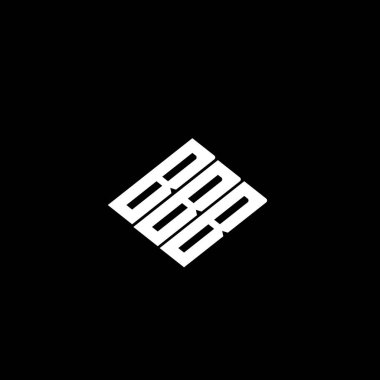 Siyah arkaplanda BBA harfi logo tasarımı. 