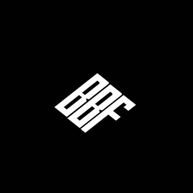 Siyah arkaplan üzerinde BBF harfi logo tasarımı. 