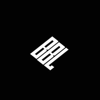 Siyah arkaplanda BBL harf logosu tasarımı. 