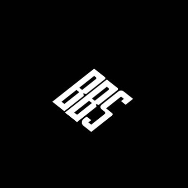 Siyah arkaplanda BBS harfi logo tasarımı. 