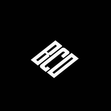 Siyah arkaplanda BCO harf logosu tasarımı. 