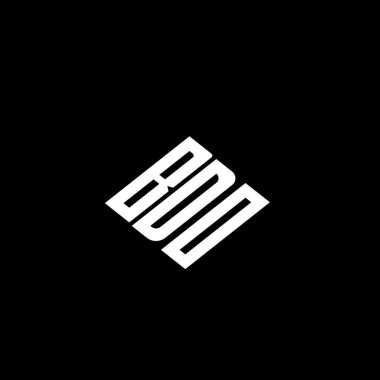 Siyah arkaplanda BDO harfi logo tasarımı. 
