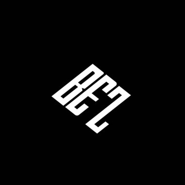 Siyah arkaplanda BEZ harfi logo tasarımı. 