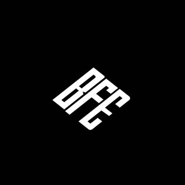 Siyah arkaplanda BFE harfi logo tasarımı. 