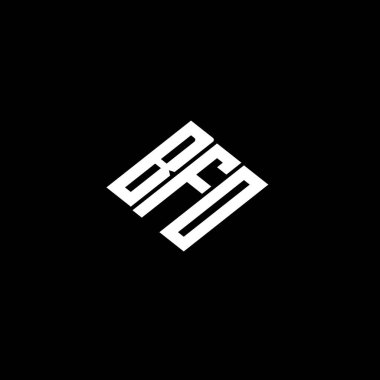 Siyah arkaplanda BFO harfi logo tasarımı. 