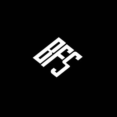 Siyah arkaplanda BFS harf logosu tasarımı. 