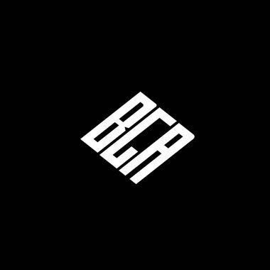 Siyah arkaplanda BGA harf logosu tasarımı. 