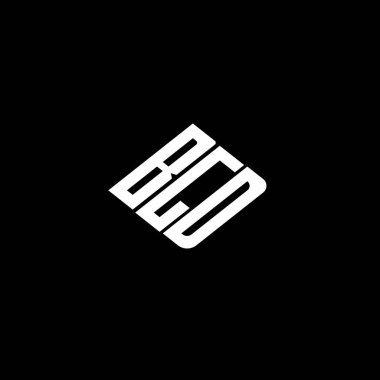 Siyah arkaplan üzerine BGD harf logosu tasarımı. 