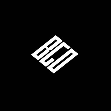 Siyah arkaplanda BGO harfi logo tasarımı. 