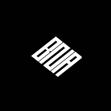 Siyah arkaplanda BNA harfi logo tasarımı. 