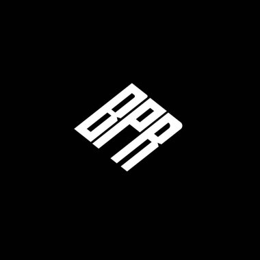 Siyah arkaplanda BPR harfi logo tasarımı. 