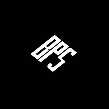 Siyah arkaplanda BPS harfi logo tasarımı. 