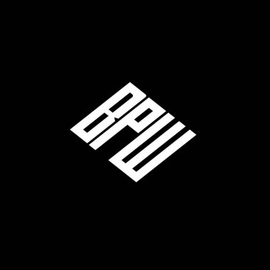 Siyah arkaplan üzerine BPW harf logo tasarımı. 