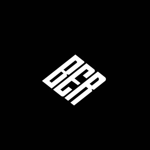 Siyah arkaplanda BER harfi logo tasarımı. 