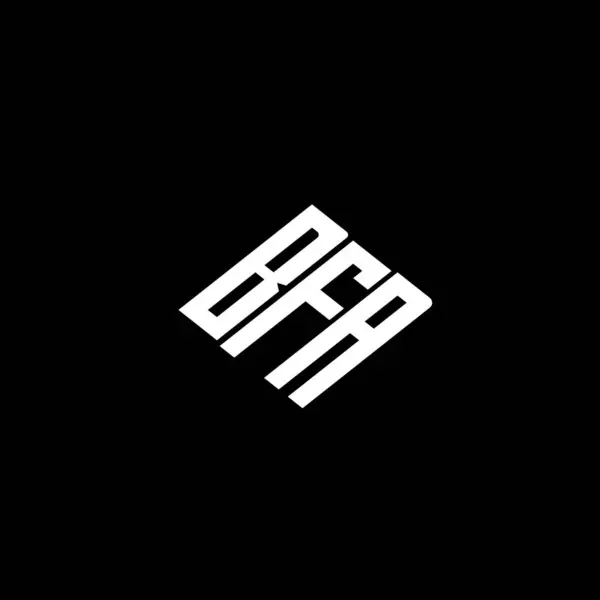 Siyah arkaplanda BFA harf logosu tasarımı. 