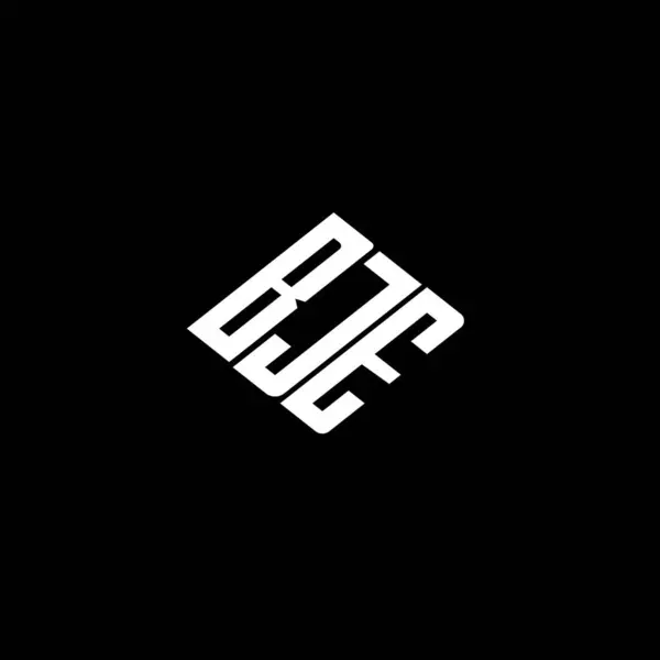 Siyah arkaplanda BJE harf logosu tasarımı. 