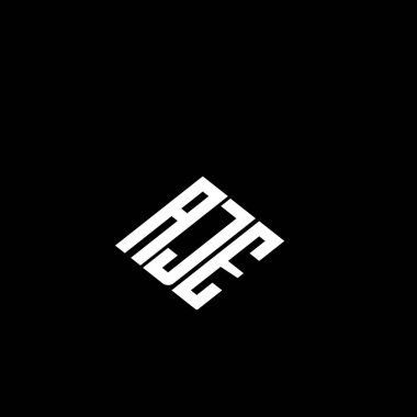 Siyah arkaplanda AJE harf logosu tasarımı. 