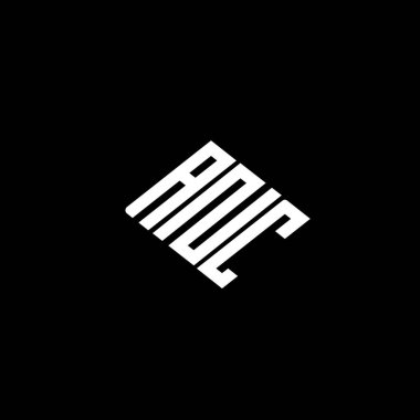 Siyah arkaplan üzerinde ANC harfi logo tasarımı. 