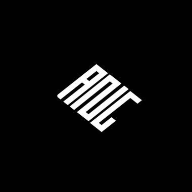 Siyah arkaplanda ANG harfi logo tasarımı. 