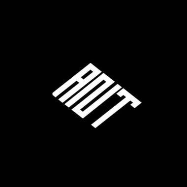 Siyah arkaplanda ANT harfi logo tasarımı. 