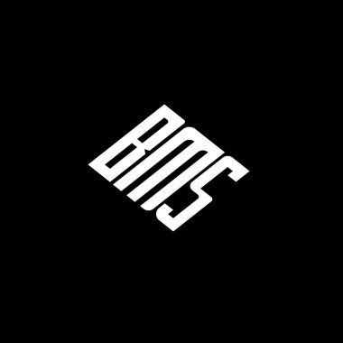 Siyah arkaplanda BMS harfi logo tasarımı. 