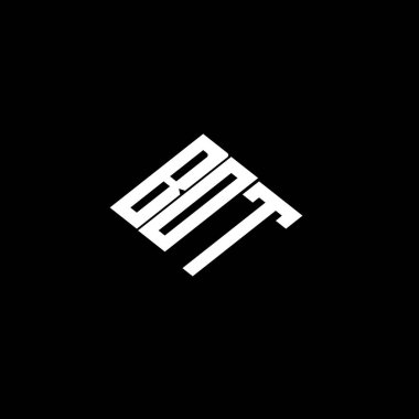 Siyah arkaplanda BOT harfi logo tasarımı. 