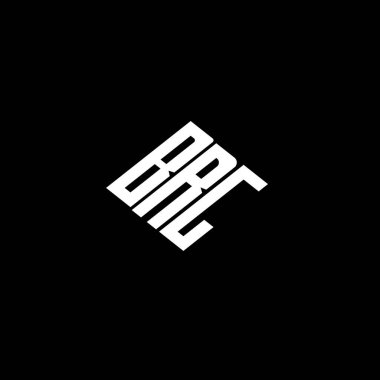 Siyah arkaplanda BRG harfi logo tasarımı. 