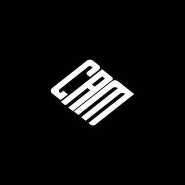 Siyah arkaplanda CAM harfi logo tasarımı. 