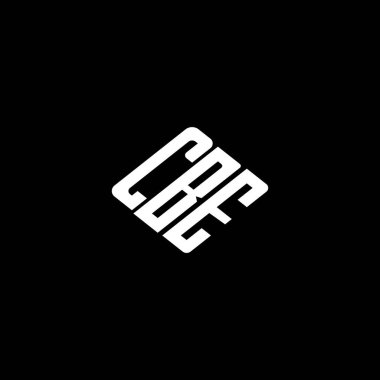 Siyah arkaplanda CBE harfi logo tasarımı. 