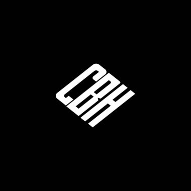 Siyah arkaplan üzerine CBH harf logosu tasarımı. 