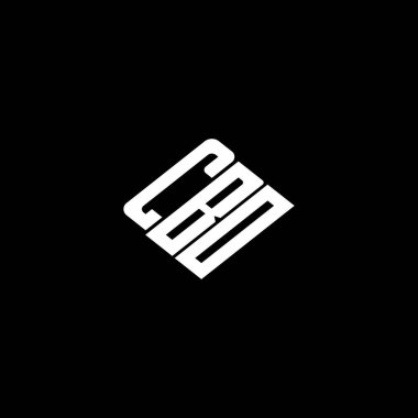 Siyah arkaplanda CBO harf logosu tasarımı. 