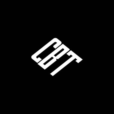 Siyah arkaplanda CBT harf logosu tasarımı. 