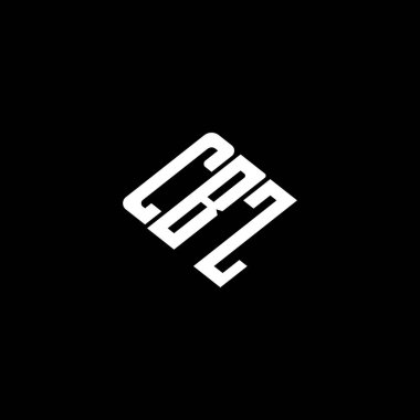 Siyah arkaplanda CBZ harf logosu tasarımı. 
