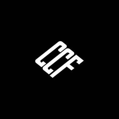 Siyah arkaplanda CCF harfi logo tasarımı. 
