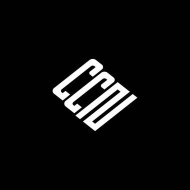 Siyah arkaplanda CCN harfi logo tasarımı. 