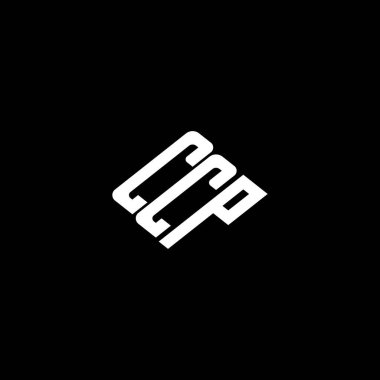 Siyah arkaplanda CCP harf logosu tasarımı. 