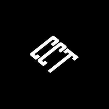 Siyah arkaplanda CCT harfi logo tasarımı. 