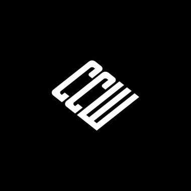 Siyah arkaplanda CCW harf logosu tasarımı. 