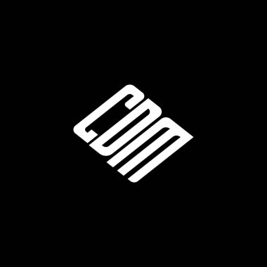 Siyah arkaplan üzerindeki CDM harf logo tasarımı. 