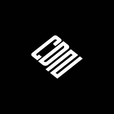 Siyah arkaplan üzerinde CDN harfi logo tasarımı. 