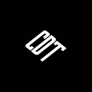 Siyah arkaplan üzerindeki CDT harf logosu tasarımı. 