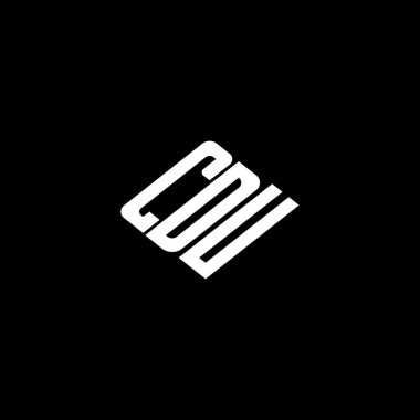CDU harfi logo tasarımı siyah arkaplan üzerine. 